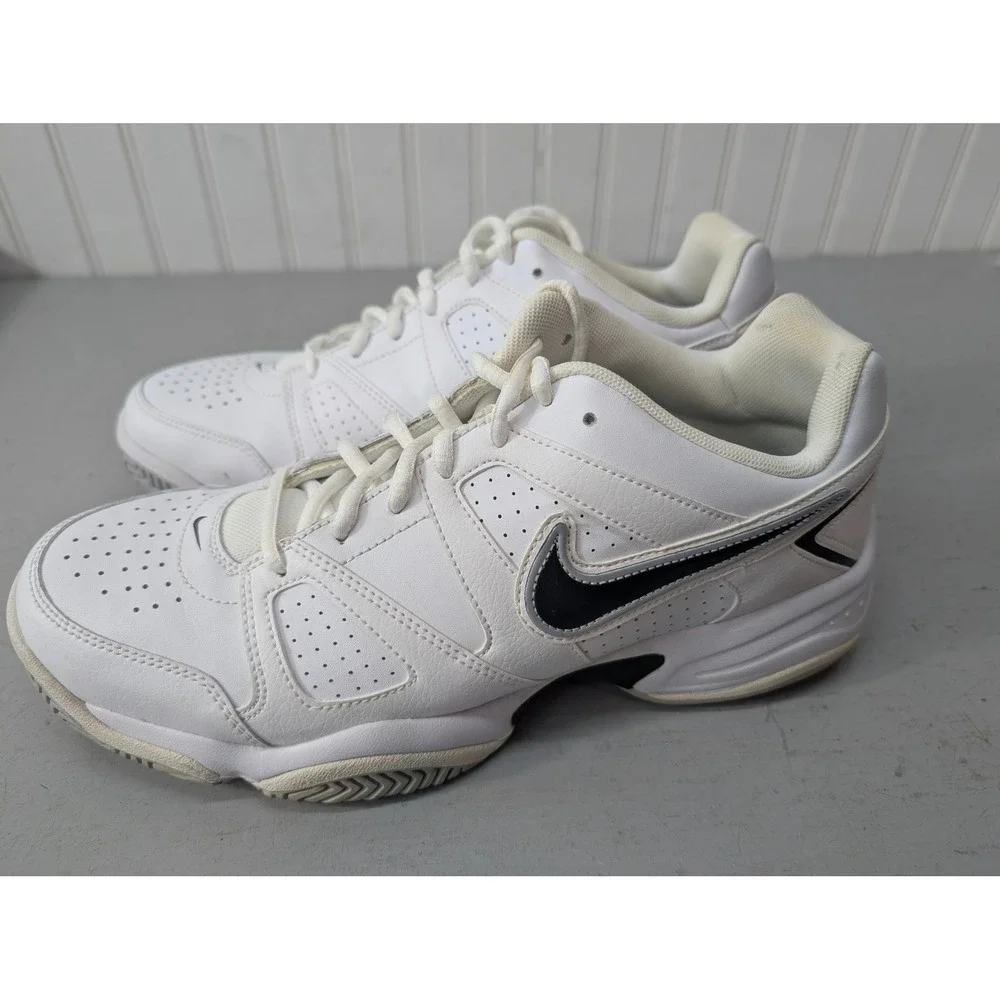 Nike City Court VII Athletic Shoes Men's 10 White Black Tennis‎ 2013 488142-100